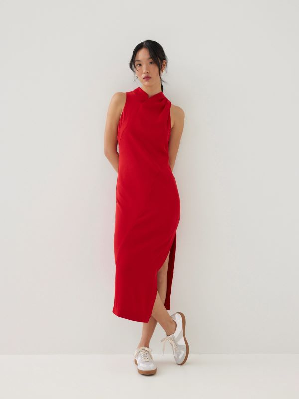 Love, Bonito Yuri Asymmetric Drape Midaxi Dress
