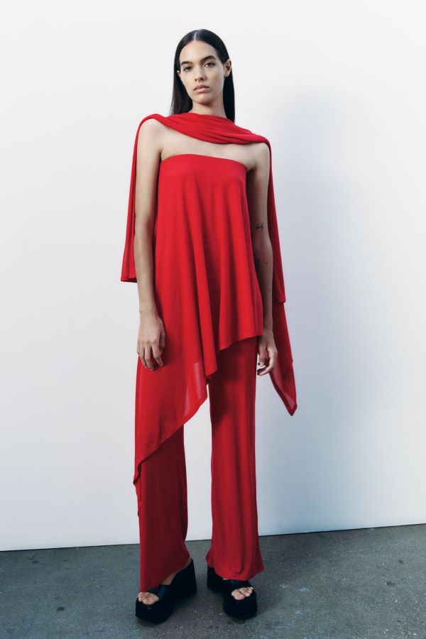 Zara Strapless Flowing Jumpsuit