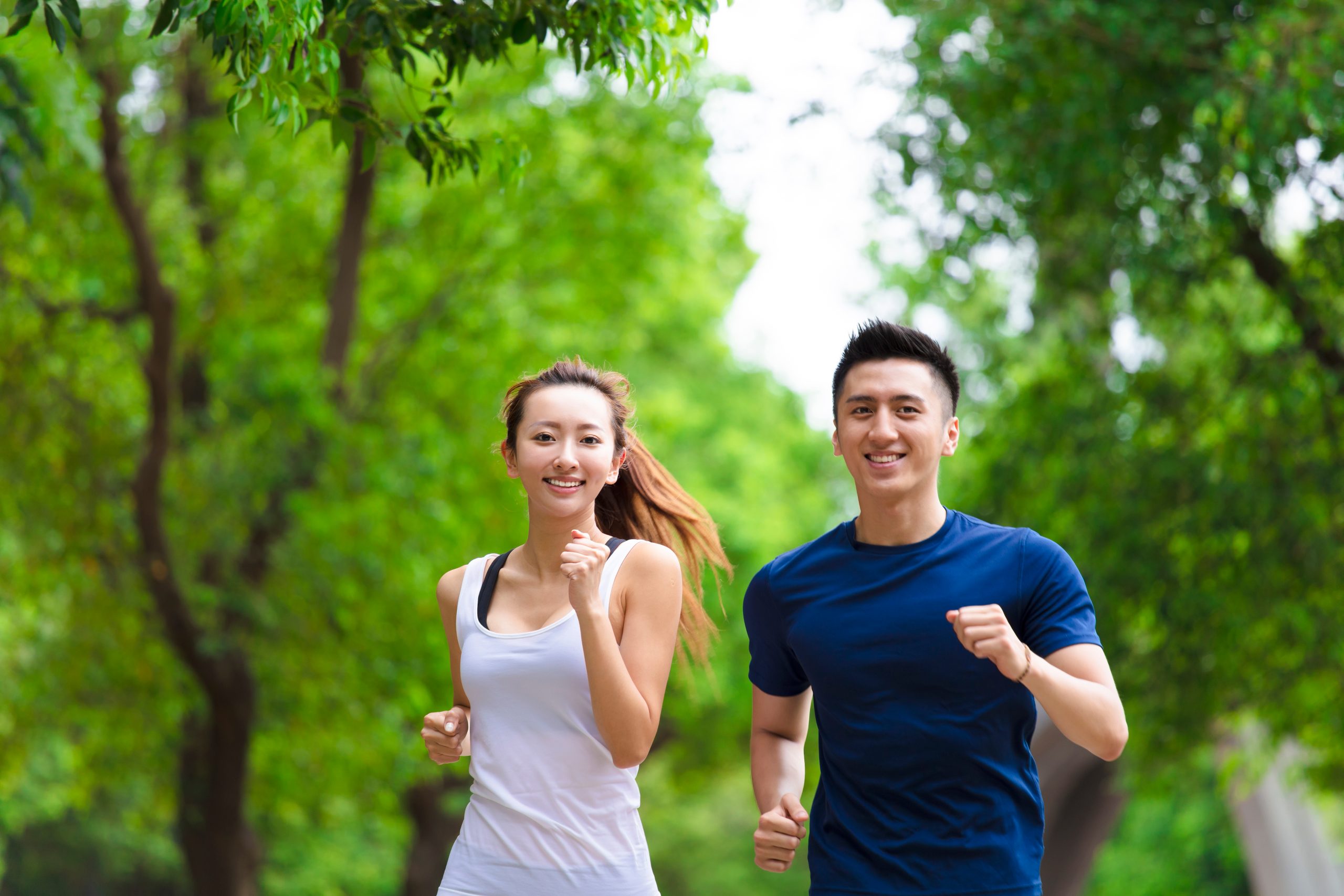 a couple in a fun run event