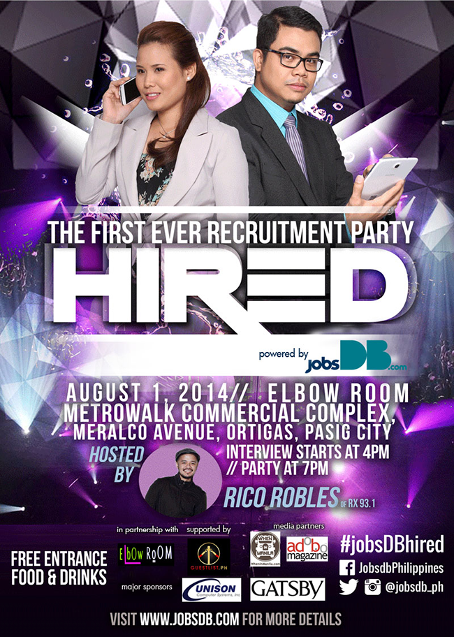 JobsDB Recruitment Party: Hired! Find Your Dream Job in a Completely New and Fun Way