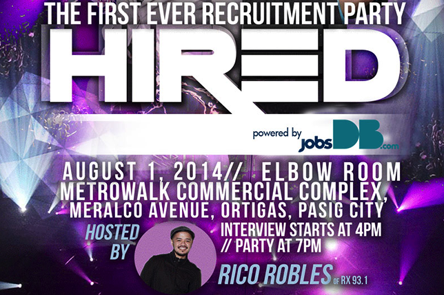 JobsDB Recruitment Party: Hired! Find Your Dream Job in a Completely New and Fun Way