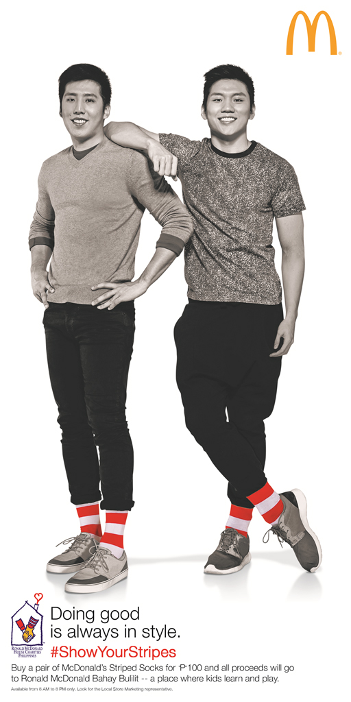 Jeric and Jeron Teng play it casual when it comes to showing their stripes for McDonald's (Photo courtesy of McDonald's Philippines)
