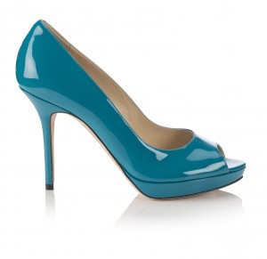 Patent peep-toe pumps, Jimmy Choo 