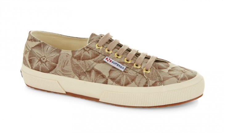 TRY: Superga 2750 Fabric Vanity in Natural features antique tapestry-inspired floral prints with a strong, breathable cotton upper in lightweight canvas and a natural vulcanized rubber sole.