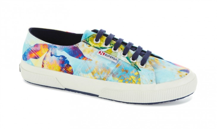 TRY: Superga 2750 in Fabric Bahamas feature tropical floral prints with a strong, breathable cotton upper in lightweight canvas and a fun, colored rubber sole.