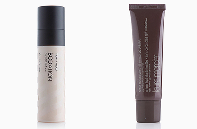 Try: BCDation, P1,198, Tony Moly (left) and Tinted Moisturizer, P1,950, Laura Mercier Cosmetics (right)