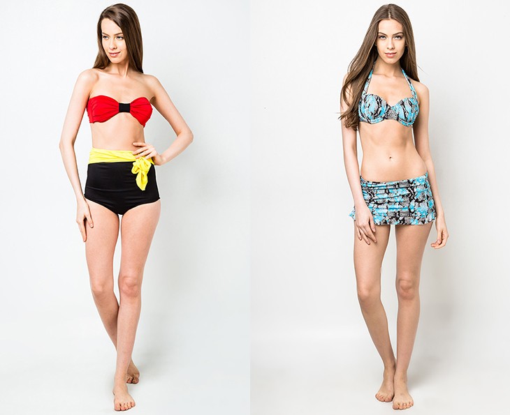 Try: Lovel Side Tie Bow High Waist Set Swimwear, P700, Ashley Collection at Zalora (left); Wild Skin 3pc Set Swimwear, P1,799, Funfit at Zalora (right)