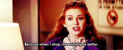 from Confessions of a Shopaholic via Giphy