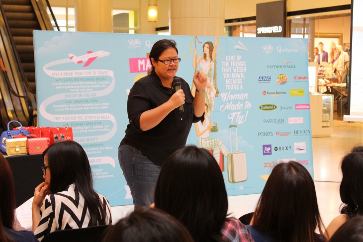 Nina Fuentes of JustWadering.org, discussed how Bellas could fund their wanderlust at the last BDJ Made to Fly event.