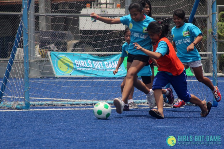 Girls Got Game sports campers learn to play football