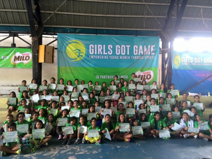 The first batch of Girls Got Game beneficiaries proudly show off their certificates of participation