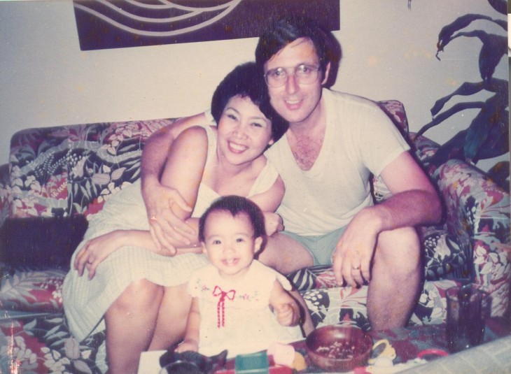 The author with her parents—her real parents.