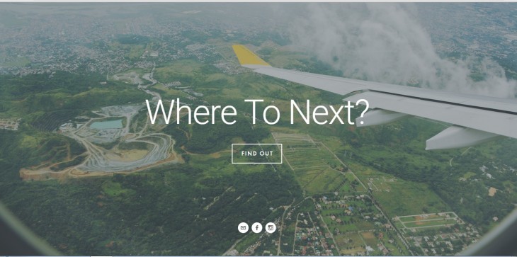 A screen cap from the website of Where To Next?