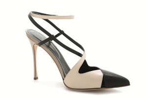 SERGIO ROSSI Bon ton pump in black/white