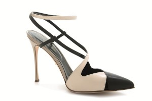 SERGIO ROSSI Bon ton pump in black/white 