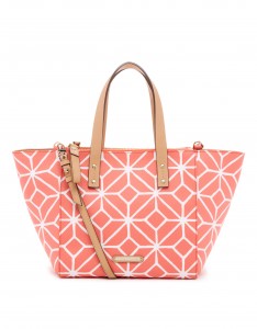 TRINA TURK Poolside satchel in coral