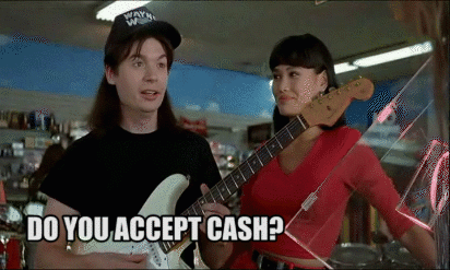 accept cash