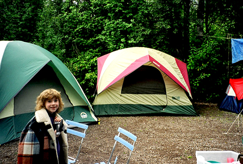 On a family camping trip as a kid
