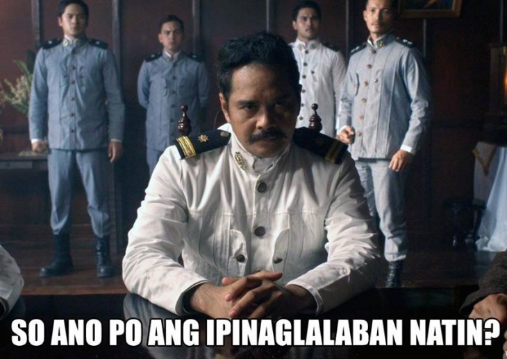 Screencap from Heneral Luna courtesy of Artikulo Uno Productions; meme courtesy of Kristine Briganti