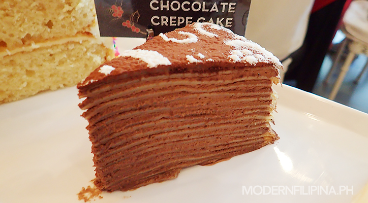Chocolate Crepe Cake, P130 (slice) / P1,150 (whole)