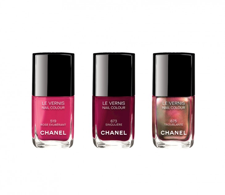 Chanel ROUGE ALLURE 2015 Collection LE VERNIS Rose Exuberant, Singuliere, and Troublante