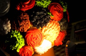 Make Peace cupcake bouquet
