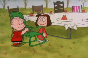 GIF from A Charlie Brown Thanksgiving via Giphy