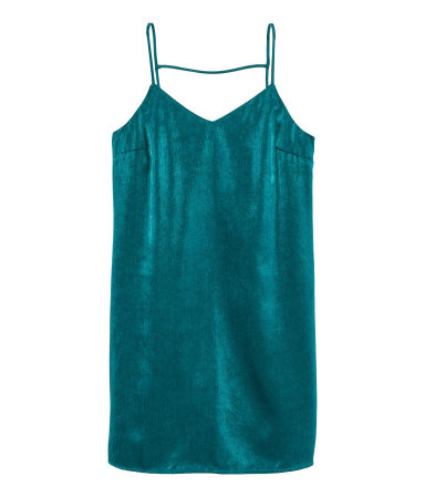 Teal Satin Dress from H&M, PHP 599