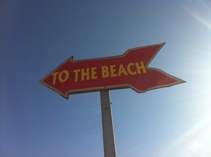 To The Beach Sign