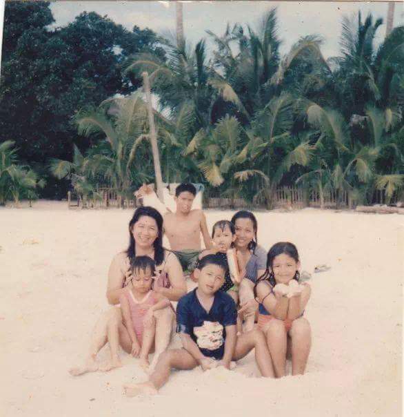 Children by the beach