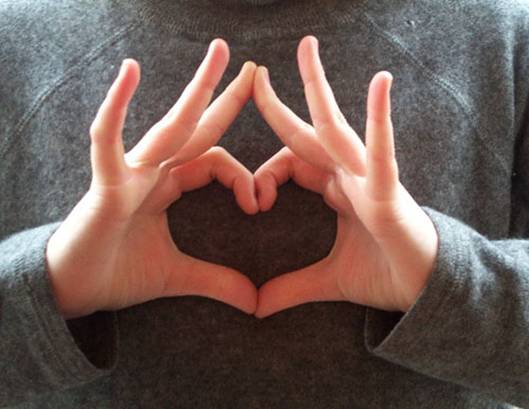 Heart Hand Sign