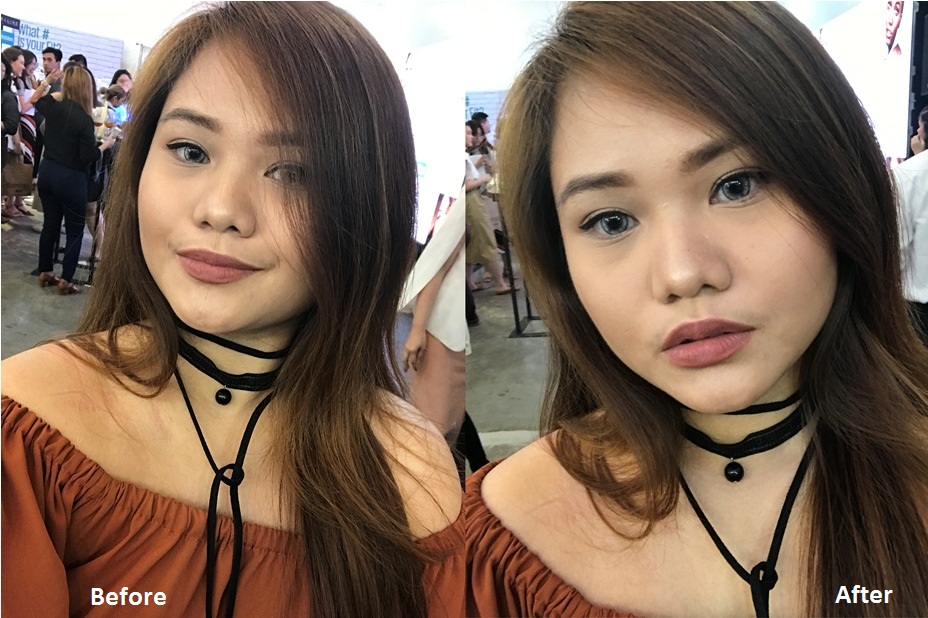 Sample Photos of Before and After Application of Maybelline Fit Me! Concealer
