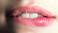 Woman Lip Biting