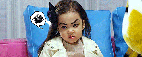 Little Girl with Badly Drawn Brows