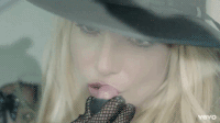 Britney Spears Applying Lip Balm