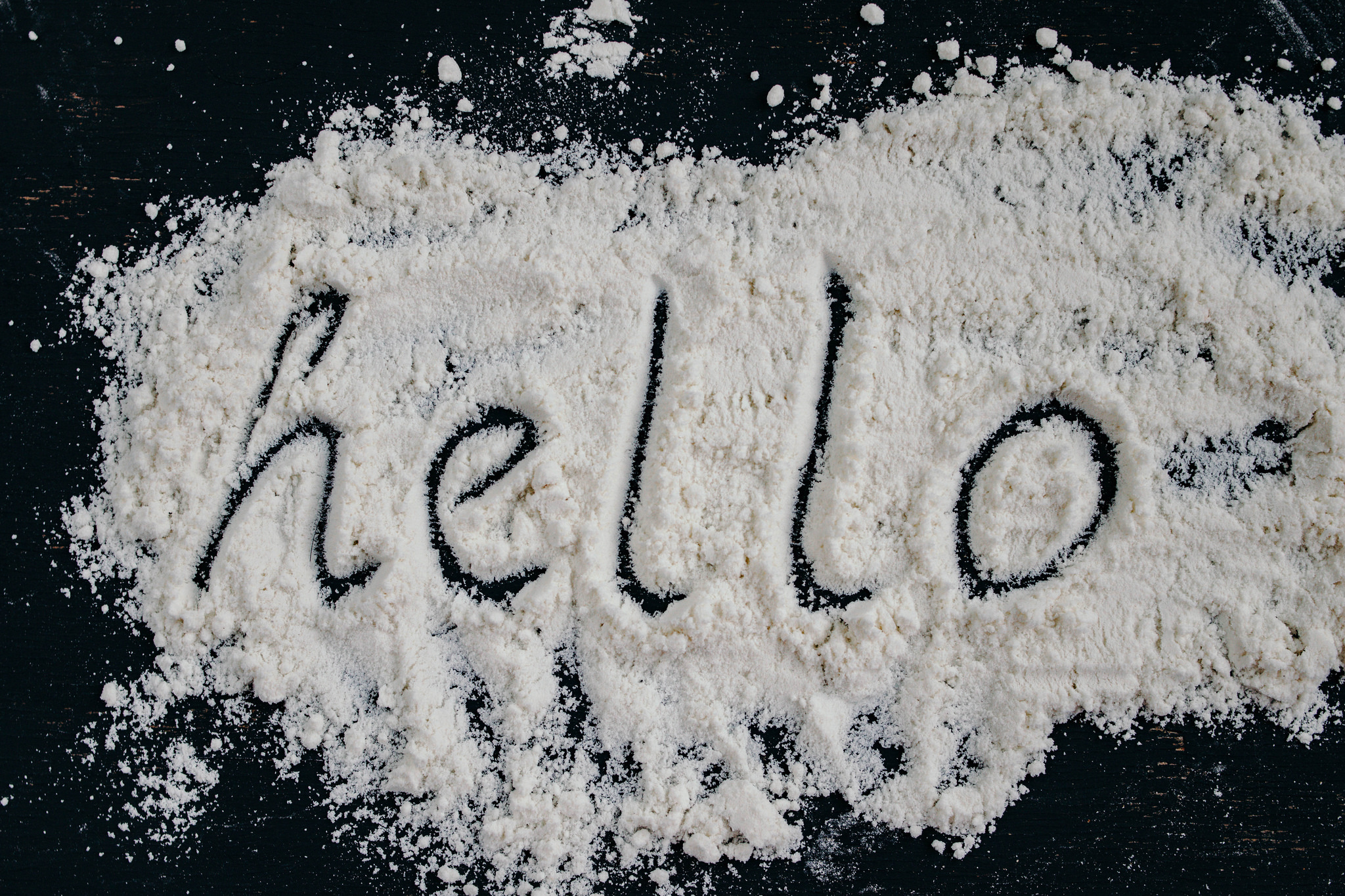 Hello Written On Salt