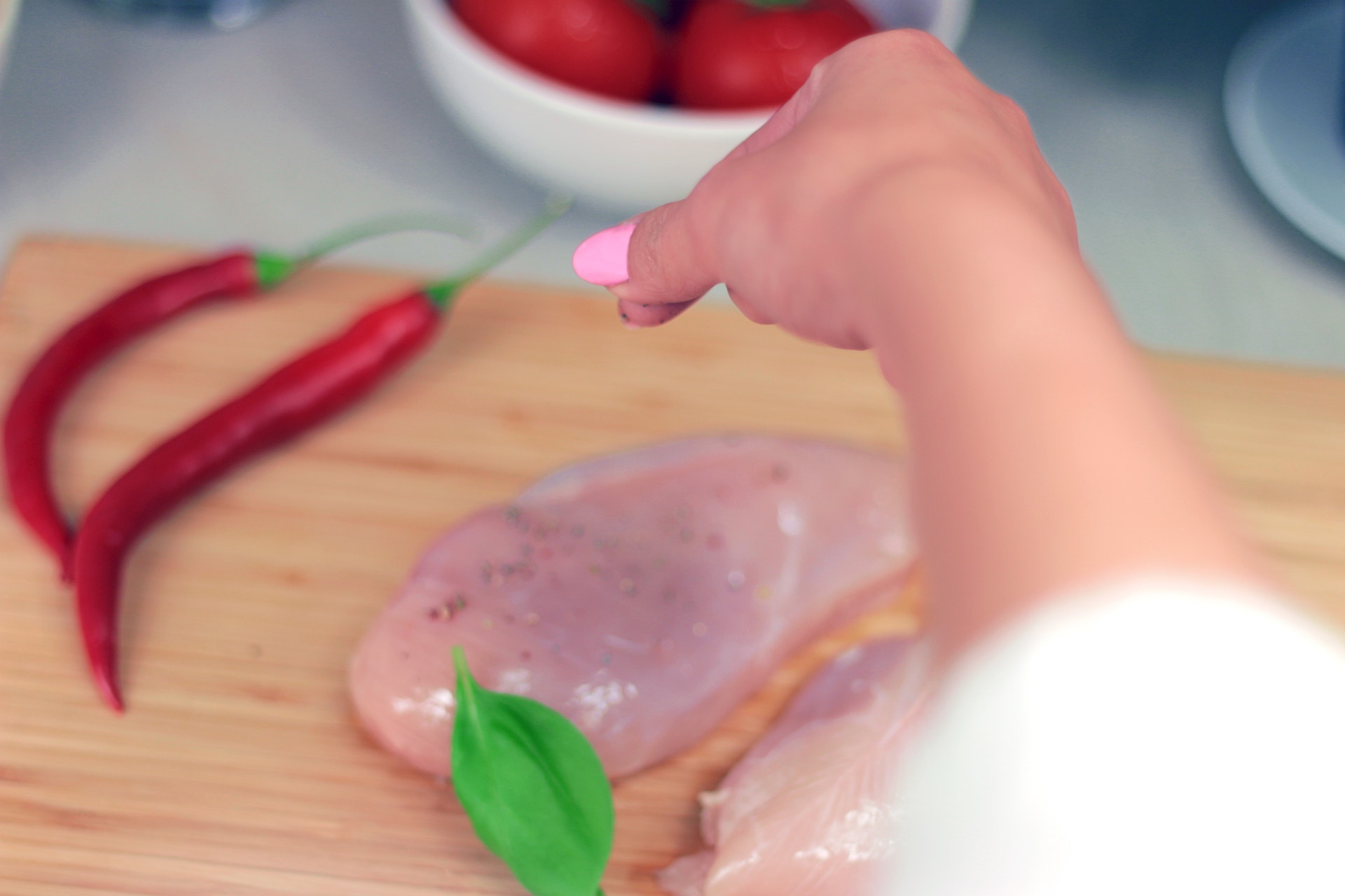 Woman Preparing Food