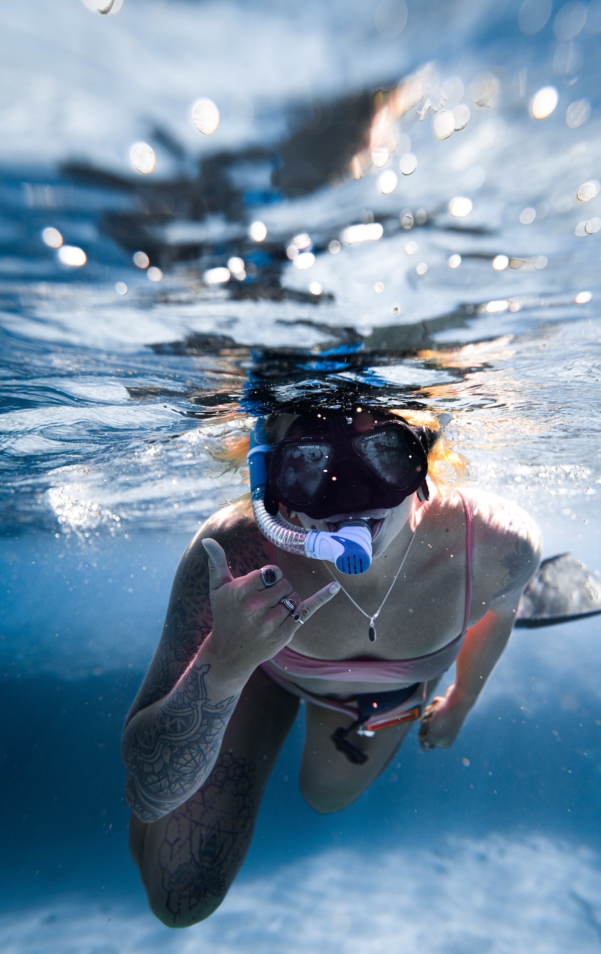 woman snorkeling