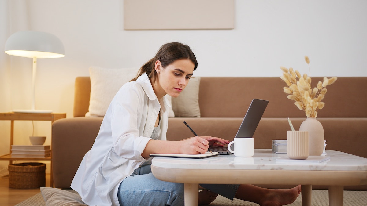 woman writing notes