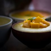Delicious Mango Phirni dessert.