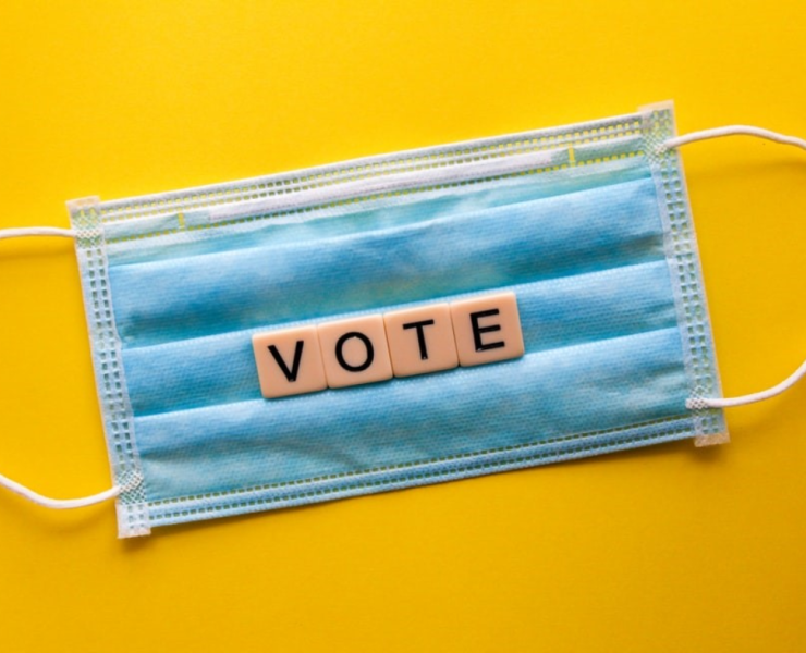 face mask and vote