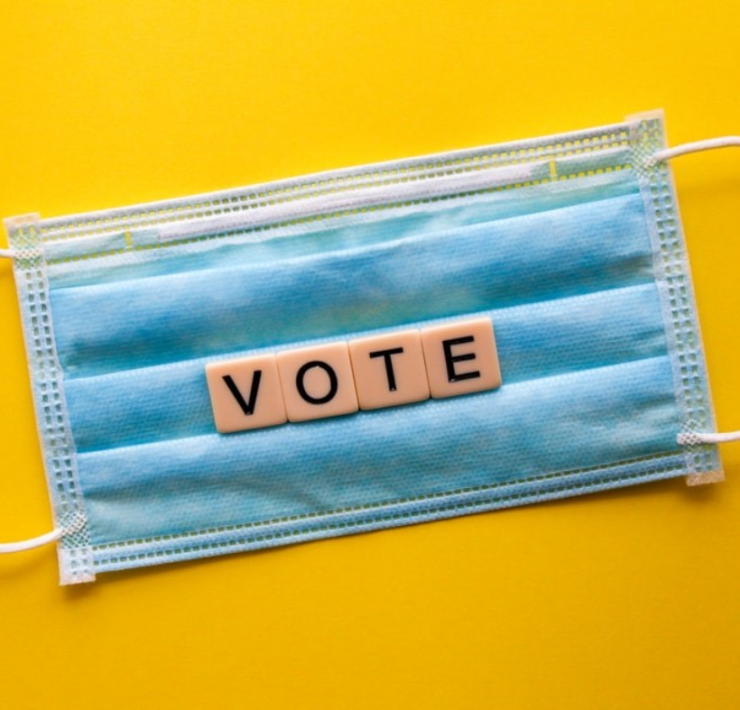 face mask and vote