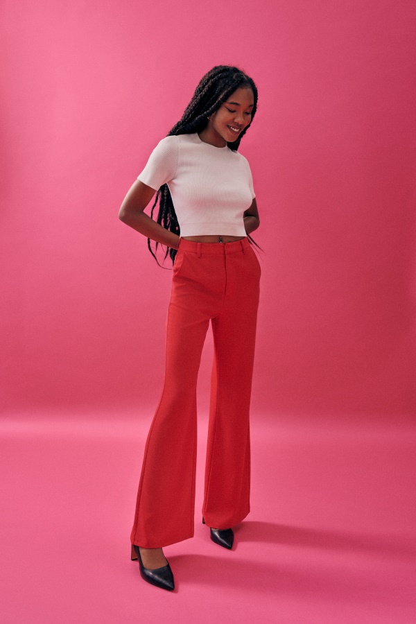 Love, Bonito Pvara Regular Flare Pants Magenta