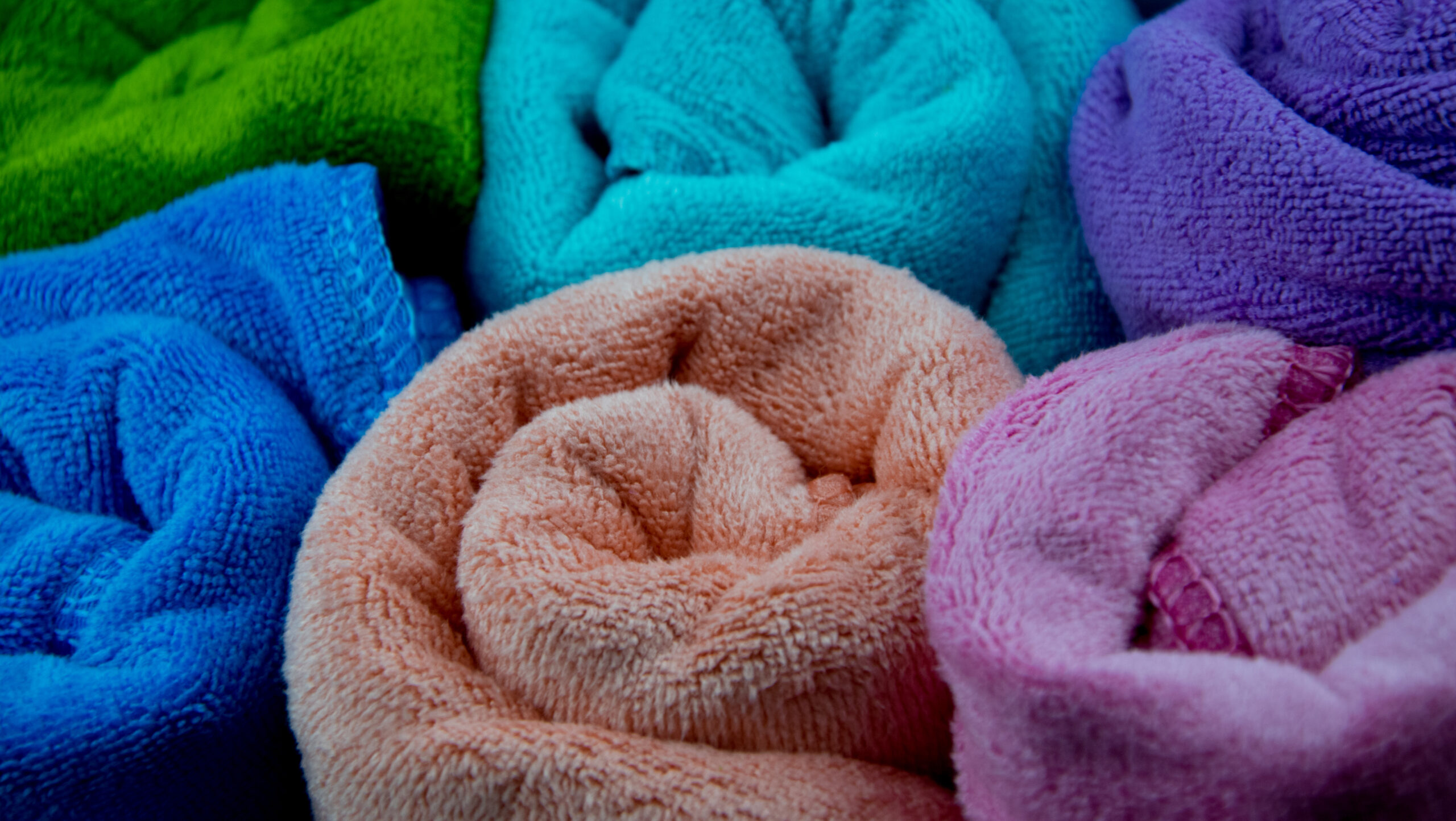 colorful microfiber towels