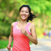 a woman running