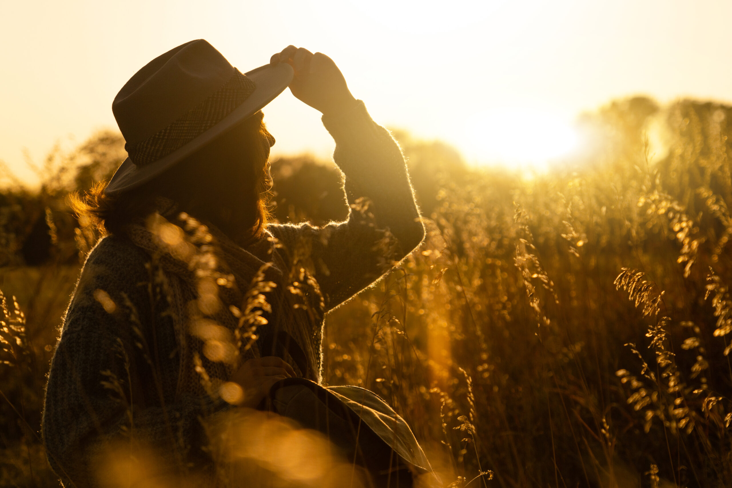 a woman in the nature