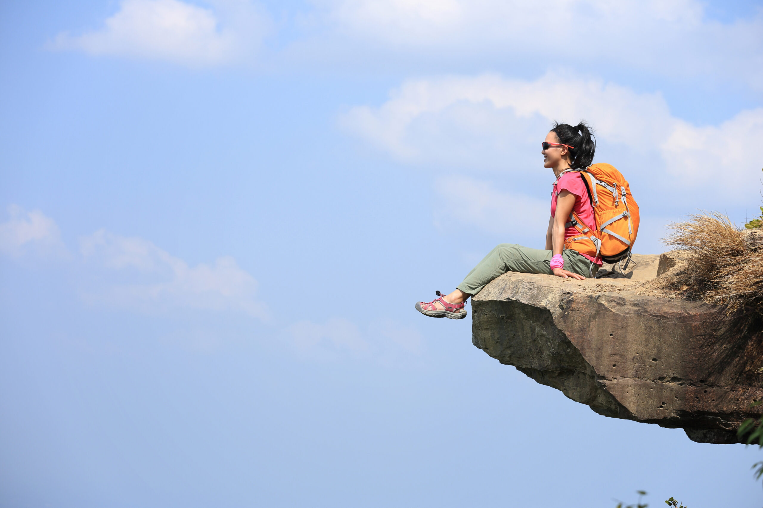 a woman taking in the view
