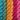 crocheted strands in multiple colors