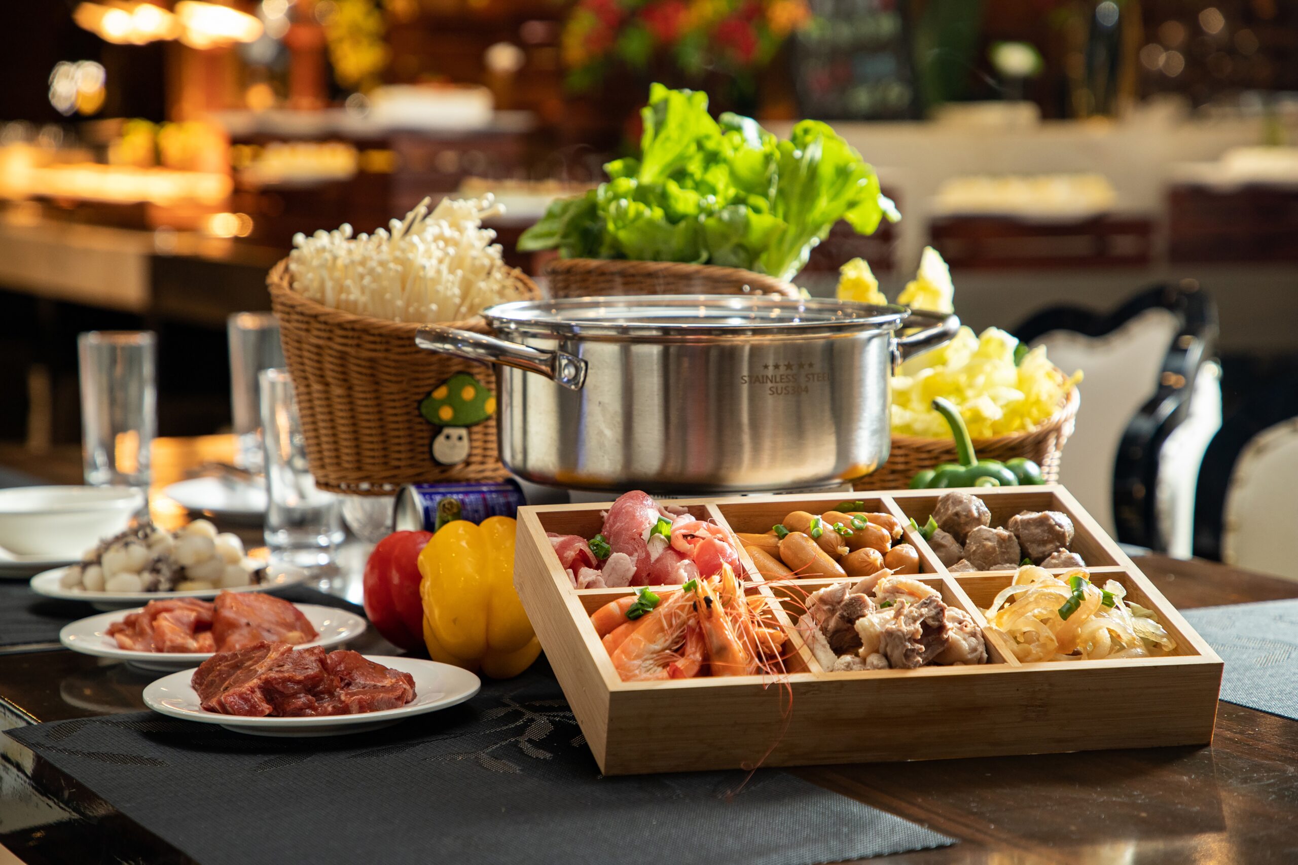 a hotpot set up
